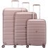  Relife 4 roulettes Set de valises 3 pièces avec soufflet d'extension Modéle pink pastel