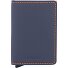  Slimwallet Matte Porte-cartes de crédit Porte-monnaie RFID Cuir 6,5 cm Modéle nightblue orange