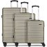  New York 2.0 4 roulettes Set de valises 3 pièces Modéle champagner-metallic