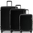  Logic Pro 4 roulettes Set de valises 3 pièces avec soufflet d'extension Modéle black metallic
