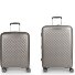  Queens 4 roulettes Set de valises 2 pièces avec soufflet d'extension Modéle champagne