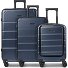  Dublin 4 roues Set de valises 3 pièces avec soufflet d'extension Modéle dark blue