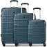  Amplar Evo 4 roulettes Set de valises 3 pièces avec soufflet d'extension Modéle petrol