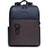  Harper Sac à dos professionnel Cuir 42 cm Compartiment pour ordinateur portable Modéle blue-dark brown