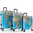  Black Camo 4 roues Set de valises 3 pièces avec soufflet d'extension Modéle world map