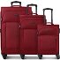  San Francisco 4 roues Set de valises 3 pièces avec soufflet d'extension Modéle dark red