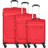  Dublin 4 roulettes Set de valises 3 pièces avec soufflet d'extension Modéle feuerrot