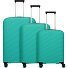  Burano 4 roulettes Set de valises 3 pièces avec soufflet d'extension Modéle aqua