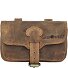  Sac banane militaire vintage en cuir 16 cm Modéle save brown