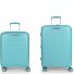  Queens 4 roulettes Set de valises 2 pièces avec soufflet d'extension Modéle verde menta