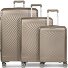  Vienna 4 roulettes Set de valises 3 pièces avec soufflet d'extension Modéle champagner