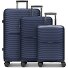  Shine 4 roues Set de valises 3 pièces avec soufflet d'extension Modéle navy blue