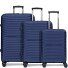  Shine 4 roulettes Set de valises 3 pièces avec soufflet d'extension Modéle navy blue