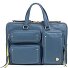  Pocket Attaché-case Cuir véritable 36 cm Compartiment ordinateur Modéle denim blue