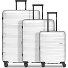  Travel Set de valises à 4 roulettes 3 pièces avec soufflet extensible Modéle ice white metallic