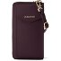  Bologna Leather Zip-Around Porte-monnaie Porte-téléphone en cuir 19 cm Modéle burgundy