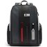  Urban Daypack Protection RFID Cuir véritable 46 cm Compartiment ordinateur Modéle grey-black