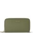  Porte-monnaie en cuir de Bologne XL à double fermeture éclair, protection RFID, 20 cm Modéle olive