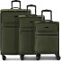  Valencia Soft 4 roues Set de valises 3 pièces avec soufflet d'extension Modéle olive