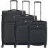  Gateway 4 roues Set de valises 3 pièces avec soufflet d'extension Modéle black
