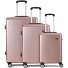  5330 4 roulettes Set de valises 3 pièces Modéle rosa