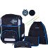  Ergolite Set de cartables 8 pièces Modéle black blue