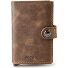  Miniwallet Vintage Porte-cartes de crédit Porte-monnaie RFID Cuir 6,5 cm Modéle oak