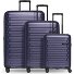  Collection 04 THE THREE SET + 4 roues Set de valises 3 pièces avec soufflet d'extension Modéle purple-metallic