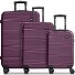  Essentials 16 3-SET 4 roulettes Set de valises 3 pièces Modéle burgundy