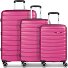  Paris 4 roues Set de valises 3 pièces avec soufflet d'extension Modéle arctic-pink