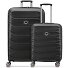  Meteor 4 roues Set de valises 2 pièces avec soufflet d'extension Modéle deep black