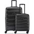  Set de valises à 4 roues Meteor S+L avec soufflet d'extension Modéle deep black