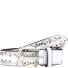  Ceinture à rivets en cuir Modéle offwhite | 75 cm