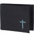  New Cryptan Porte-monnaie Protection RFID 8.5 cm Modéle schwarz-freedom cross cyan