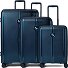  Paris 4 roulettes Set de valises 3 pièces avec soufflet d'extension Modéle blue metallic