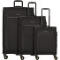  Travel Line 9704 4 roulettes Set de valises 3 pièces avec soufflet d'extension Modéle black