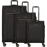  Travel Line 9704 4 roues Set de valises 3 pièces avec soufflet d'extension Modéle black