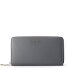  Bologna Leather XL Porte-monnaie zip-around en cuir 19 cm Modéle grey