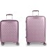  Queens 4 roulettes Set de valises 2 pièces avec soufflet d'extension Modéle lila