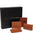  Porte-monnaie set cadeau 4 pièces cuir 12 cm Modéle cognac