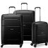  Galaxy 4 roulettes Set de valises 3 pièces Modéle black
