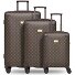  Palermo 4 roues Set de valises 3 pièces Modéle Dark Brown