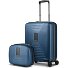  Essentials 14 Set de valises 2 pcs. trolley cabine avec soufflet extensible & Beautycase Modéle dark blue metallic