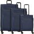  Travel Line 9704 4 roulettes Set de valises 3 pièces avec soufflet d'extension Modéle dark blue