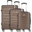  Bergamo 4 roulettes Set de valises 3 pièces Modéle bronze