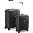  Starlight 3.0 4 roulettes Set de valises 2 pièces avec soufflet d'extension Modéle black