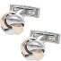  Essentials Boutons de manchette en laiton 1,30 cm Modéle rhodium/ rotgold