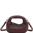  Greta Micro weave Sac à main Cuir véritable 20 cm Modéle aubergine