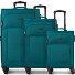  San Francisco 4 roues Set de valises 3 pièces avec soufflet d'extension Modéle petrol