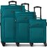  San Francisco 4 roues Set de valises 3 pièces avec soufflet d'extension Modéle petrol